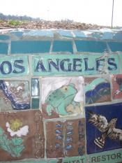 Rio de Los Angeles community bench detail